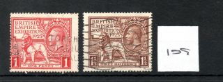 Gb - George V (109) - 1925 - British Empire Exhibition - Wembley - Pair