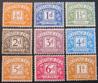 Gb Qeii.  1959 - 63 Sgd56 - D64 Never Hinged Short Set Of Postage Due Stamps.