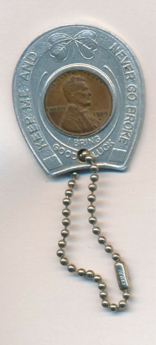 Nickey Chevrolet Good Luck Token With 1959 D Encased Cent