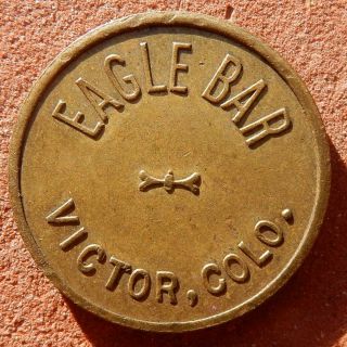Victor Colorado Token ⚜️ Eagle Bar (saloon) 12½¢