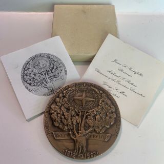 Rare 1812 - 1962 First National City Bank York Nyc 3 " Bronze Medal