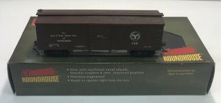 Roundhouse 84185 Ho Scale Weathered Belt Railway Of Chicago Box Car 705 Ln/box