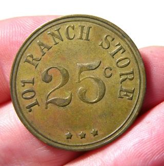 1920s Miller Brothers 101 Ranch Wild West Show Trade Token Good For 25cents
