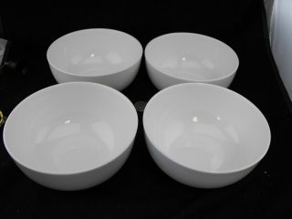 Set Of 4 Mikasa Lausanne Bone China White 6 " Mulitpurpose Bowls Cereal Soups