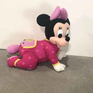 Vintage Mattel Disney Touch N Crawl Baby Minnie Mouse Plush
