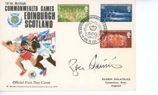 Gb 1970 Sir Roger Bannister Signed Commonwealth Games Fdc