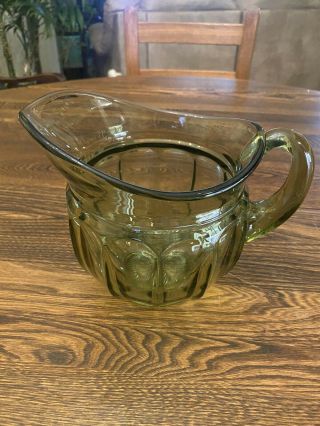 32 Ounce Imperial Glass Pitcher Old Williamsburg Green Verde Ohio