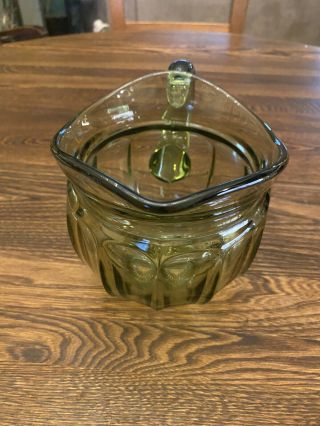 32 Ounce Imperial Glass Pitcher Old Williamsburg Green Verde Ohio 2