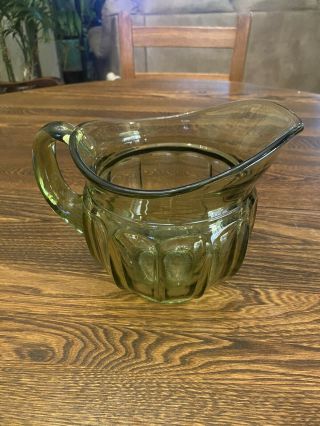 32 Ounce Imperial Glass Pitcher Old Williamsburg Green Verde Ohio 3