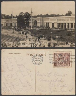 Gb / Zealand 1925 Nz Pavilion British Empire Exhibition Stamped Postcard