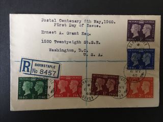 Gb Kgvi 1940 Centenary First Day Cover,  Sent To Usa