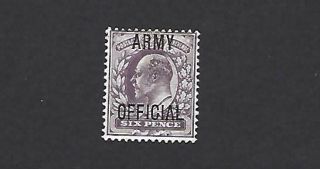 Edward Vii 1902 6d Pale Dull Purple Stamp,  O/ptd 