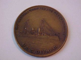 U.  S.  S.  Olympia Medal Made From Metal Of The Propeller - - Battle Of Manila Bay