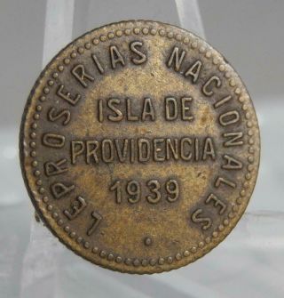 Venezuela Isla De Providencia 1939 Bs 12 1/2 Bolivar Leper Colony Token C2592