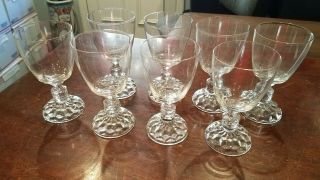 Set Of 8 Vntge Fostoria " American Lady " Glass Water Goblets 1934–1971,  Elegant