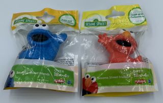 Elmo And Cookie Monster Sesame Street Friends 3 " Mini Figure,  Cake Toppers