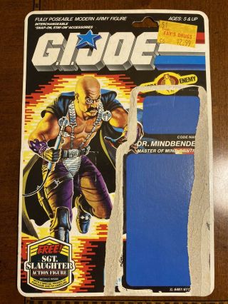 Vintage 1985 Gi Joe Dr.  Mindbender File Card / Cardback,  Arah,  Hasbro