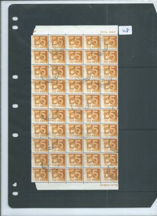 Wbc.  - Gb - Postage Dues - A118 - 1982 Issue - Large Block £5.  00p Value -