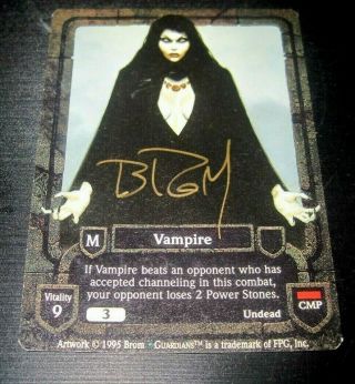 Guardians Vampire Collectible Trading Card Game Tcg/ccg Signed By Artist Brom
