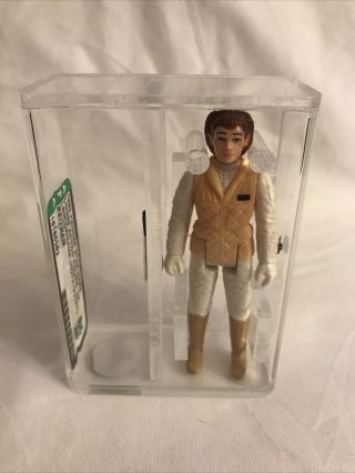 Vintage Star Wars Afa 85 Nm,  Princess Leia Hoth Outfit (red Hair) 1980 Kenner Hk