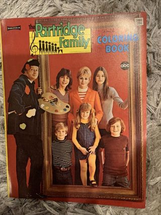 1972 Partridge Family Paper Coloring Book David Cassidy,  Susan Dey,  Shirley Jones