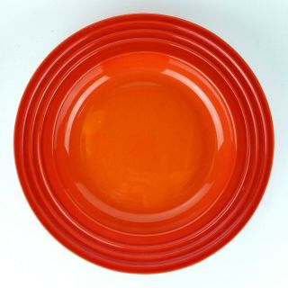 Le Creuset Flame Orange 10 " Rimmed Large Soup Pasta Salad Bowl
