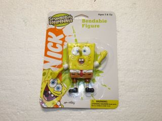 2005 Viacom Nickelodeon Spongebob Squarepants 2.  5 " Bendable Toy Figure