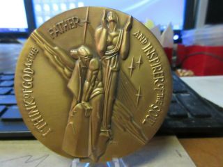 NYU Hall Of Fame William Ellery Channing by Albert Wein Bronze Medal 76mm MACO 3