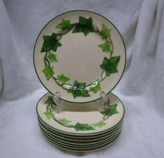 Vintage Set Of 8 Franciscan Ivy Bread And Butter Plates California