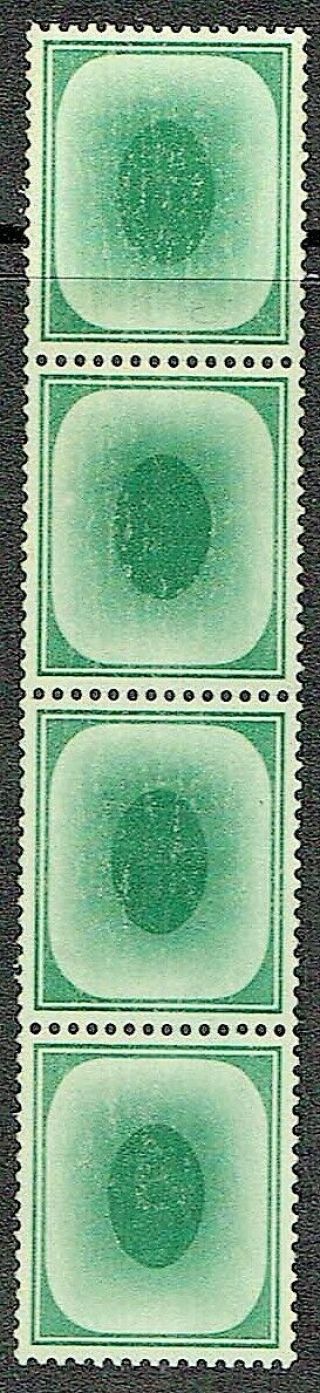 Great Britain.  1938.  Poached Egg Testing Label Strip X 4.  Mnh.  See Scan