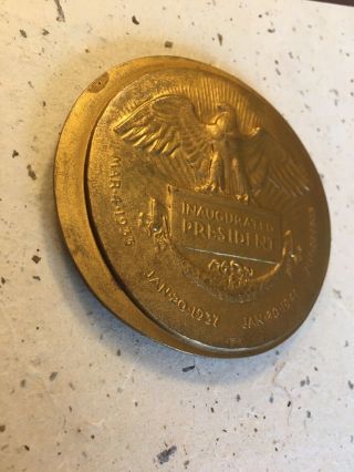 Large Franklin Delano Roosevelt 1945 inaugurated president Medal Error Medal 3