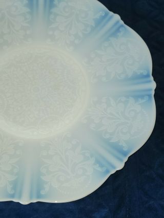 Macbeth Evans American Sweetheart Depression Glass Plate White Opalescent Monax