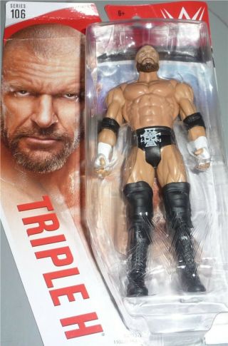 Triple H - Wwe Mattel Basic Core Series 106 Wrestling Action Figure Toy Dmg Pkg