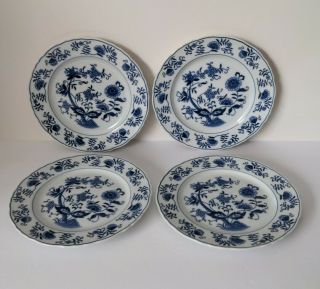 Seymour Mann Vienna Woods Blue Onion 7 1/2 " Salad Plates - Set Of 4