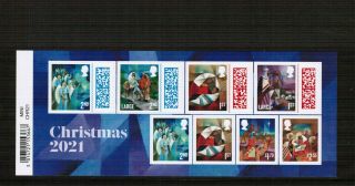 Great Britain 2nd November 2021 Christmas Unmounted M/s @ Face Value