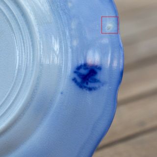Ridgway Bolingbroke Flow Blue Semi - Porcelain Luncheon Plate 7 7/8 