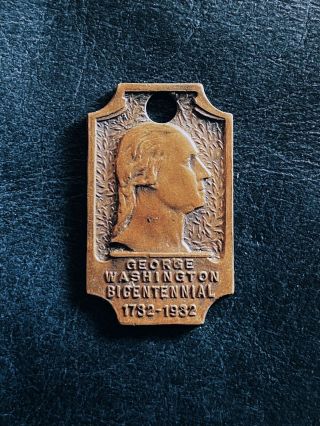 Vintage Charm Token - George Washington Bicentennial 1932 - Whitehead,  Hoag Htf