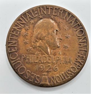 1926 Philadelphia Sesquicentennial International Exposition Bronze Medal 34mm N8
