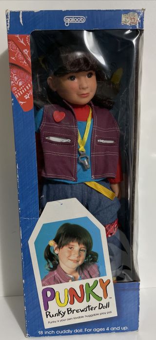 Vintage 1984 Punky Brewster Doll Galoob 18 Inches,  W/ Box,  & Factory Tape Seal