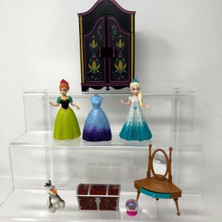 Disney Princess Frozen Anna Elsa Polly Pocket Magiclip Dolls Furniture