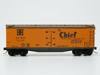 N Scale Kadee Micro - Trains Mtl Sfrd Santa Fe " The Chief " Reefer 7235 - Custom
