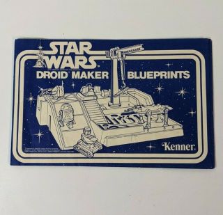 Vintage,  1979,  Star Wars,  Droid Maker Blueprints,  Factory,  Kenner,  Instructions