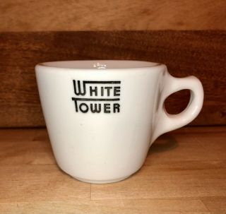 Vintage Buffalo China White Tower Restaurant Coffee Mug / Tea Cup - Usa