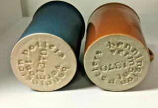 (2) Vintage Bennington Pottery Mugs Espresso Cups David Gill Design 1370 2