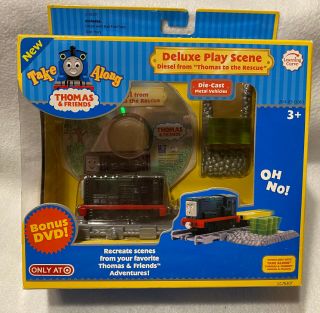 Take Along Thomas Friends Deluxe Play Scene Diesel Thomas To Rescue Diecast Dvd