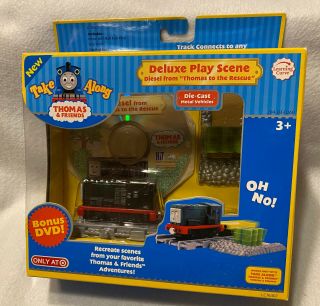 Take Along Thomas Friends Deluxe Play Scene Diesel Thomas To Rescue Diecast DVD 2