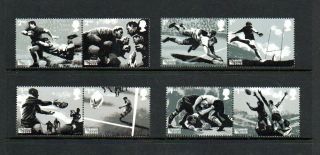(189) Gb 2015 Rugby World Cup Set Of 8 Mnh