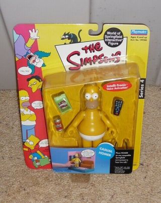 2001 The Simpsons World Of Springfield Casual Homer,  Mip Playmates Series 4