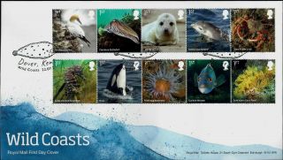 Gb Fdc 2021 Wild Coasts Stamps Miniature Sheet Retail Booklet Collector Sheet