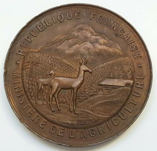France Bronze Medal - Ministry Of Agriculture By A.  Raoul.  50 Mm,  ¤616